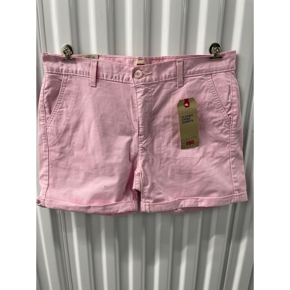 Women’s Levi’s Classic Chino Shorts Mid Rise 12/W31 Color Pink